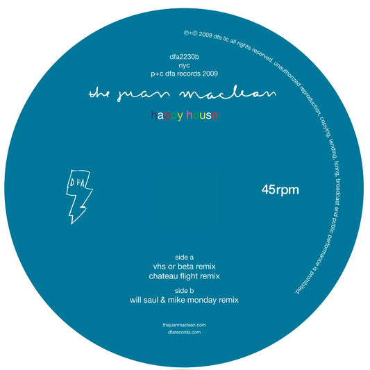 The Juan Maclean - Happy House (Remixes #2) 12"