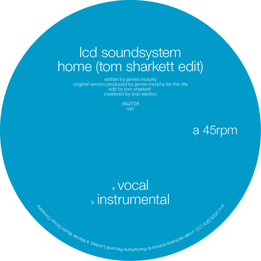 LCD Soundsystem - Home (Tom Sharkett Edit) 12"