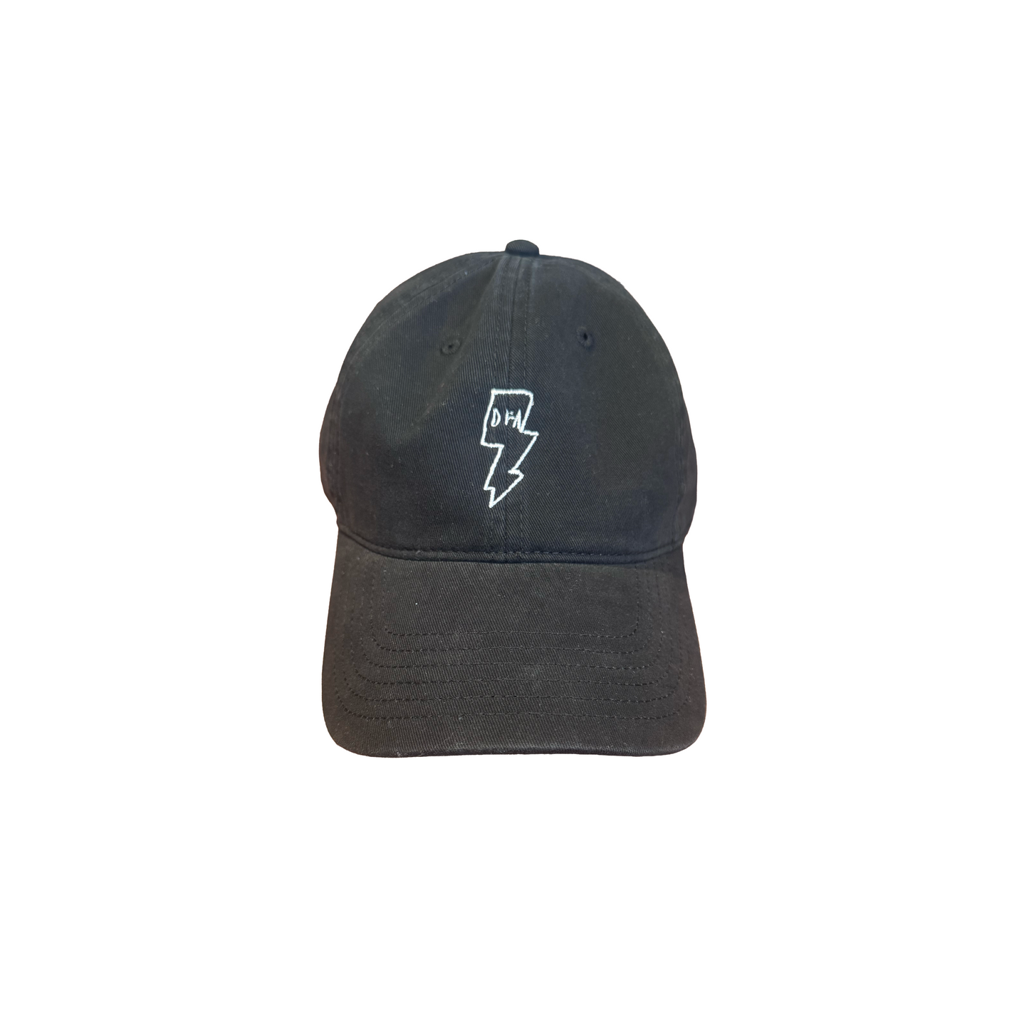 Black Embroidered Bolt Hat