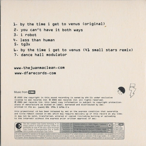 The Juan Maclean - Catching Up With... CD