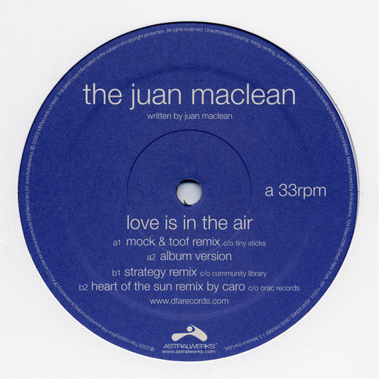 The Juan Maclean - Love is in the Air 12"