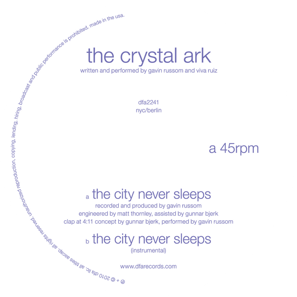 The Crystal Ark - The City Never Sleeps 12"