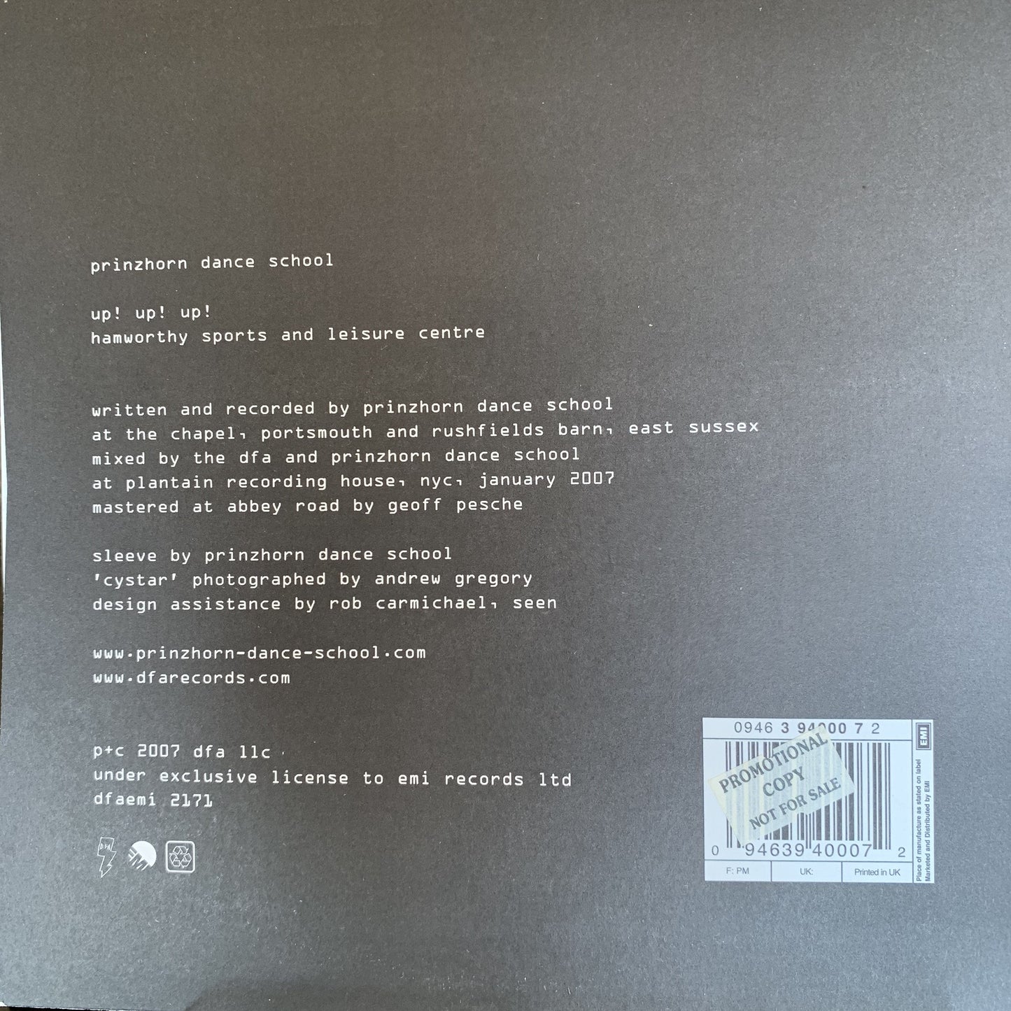 Prinzhorn Dance School - Up! Up! Up! 7"